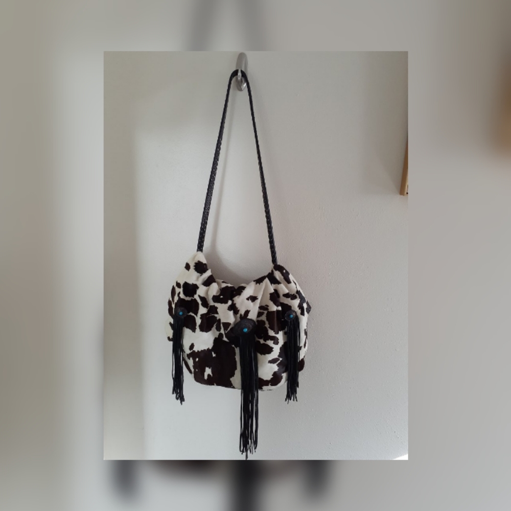 Carlos Falchi Cowhide Saddle Bag